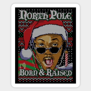 North Pole Born & Raised Sweater Sticker